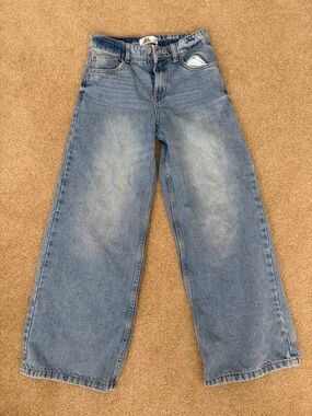 Light Blue Wide-Leg Kids Jeans